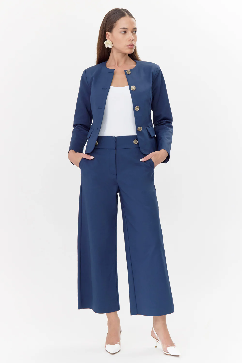 Meredith Side Button Trousers - Image 6