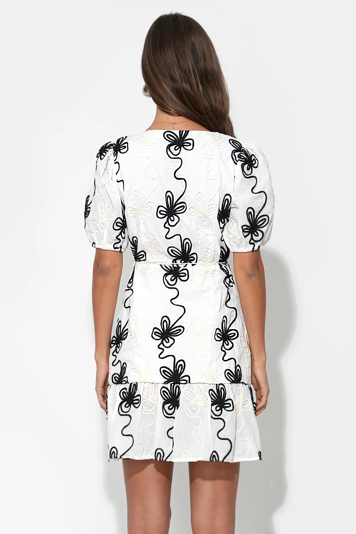 Mia Wrap Embroidery Dress - Image 2