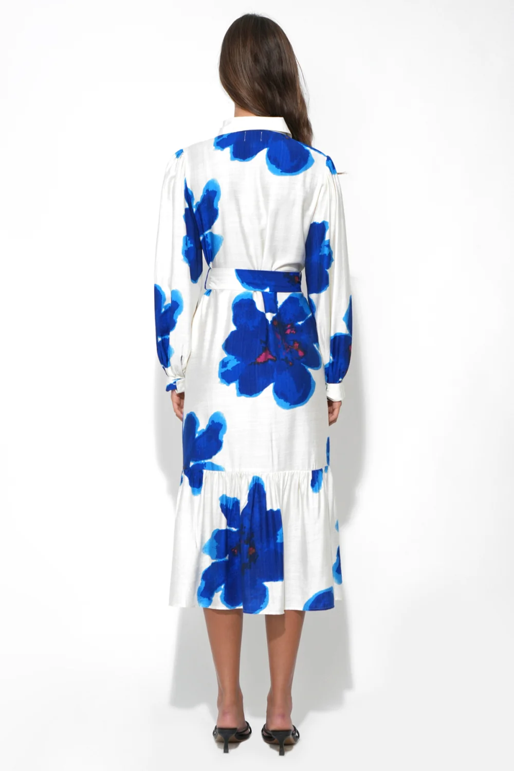 Mila Button Up Printed Floral Midi Dress - Image 3