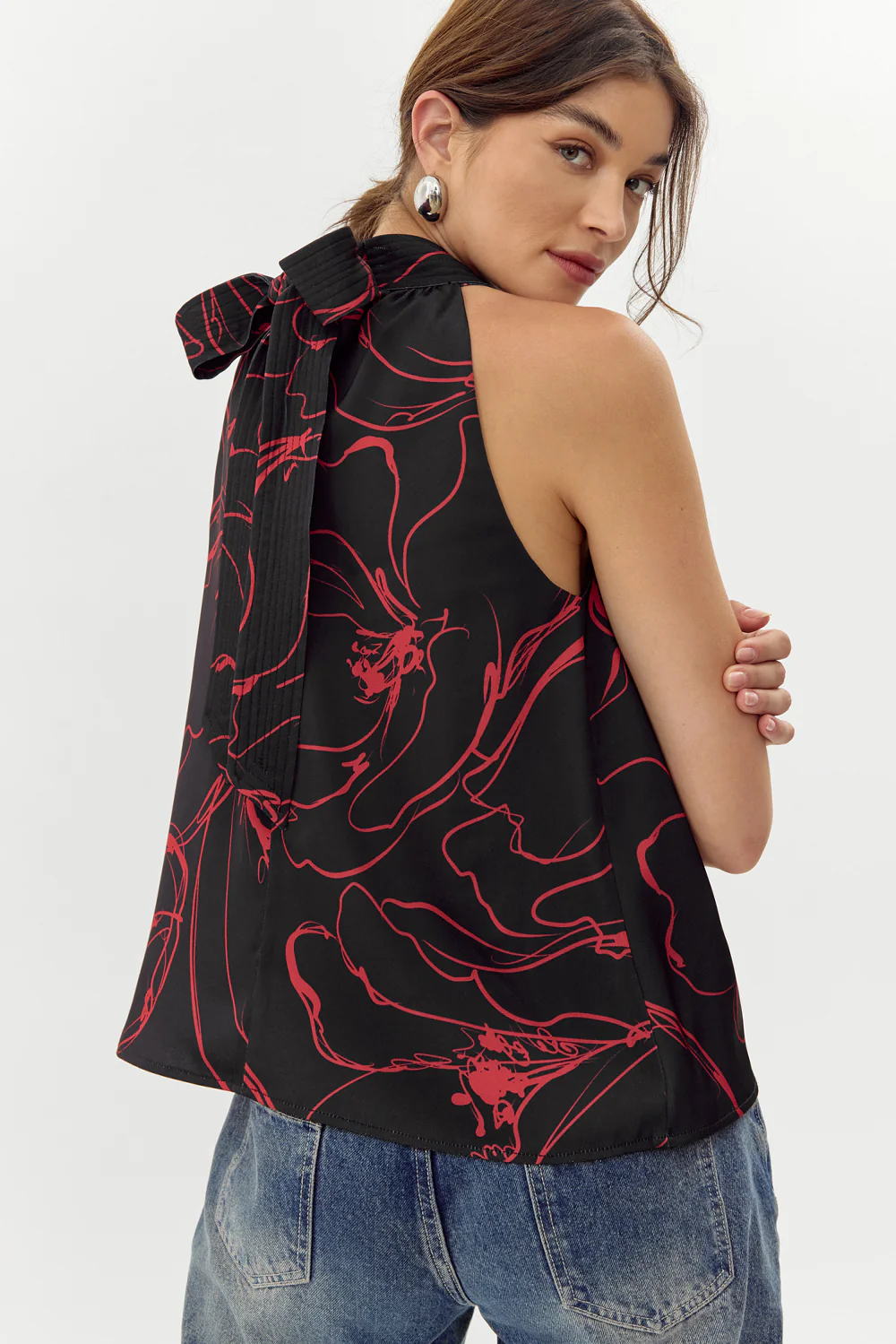 Missy Printed Halter Top - Image 4