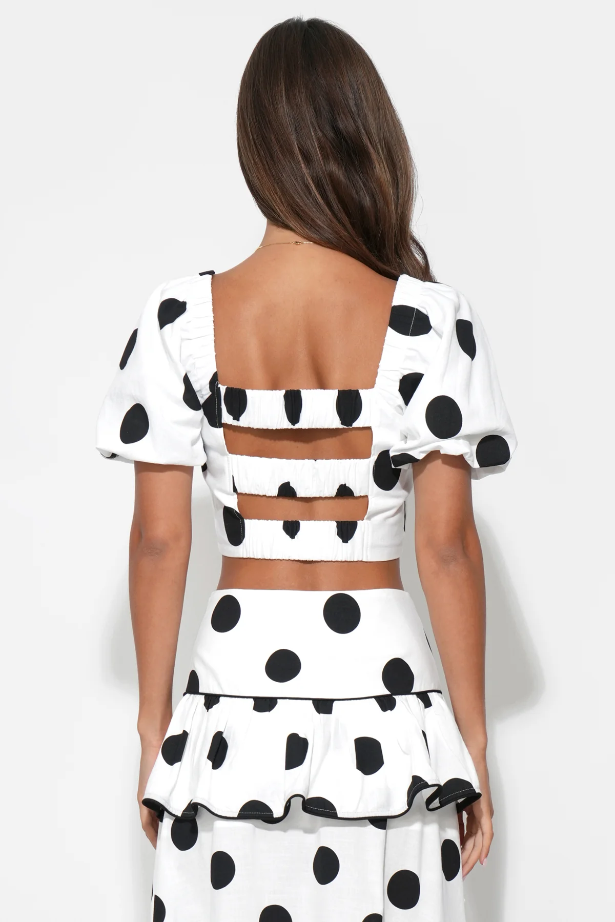 Mona Bubble Sleeve Top with Elastic Back - Image 2