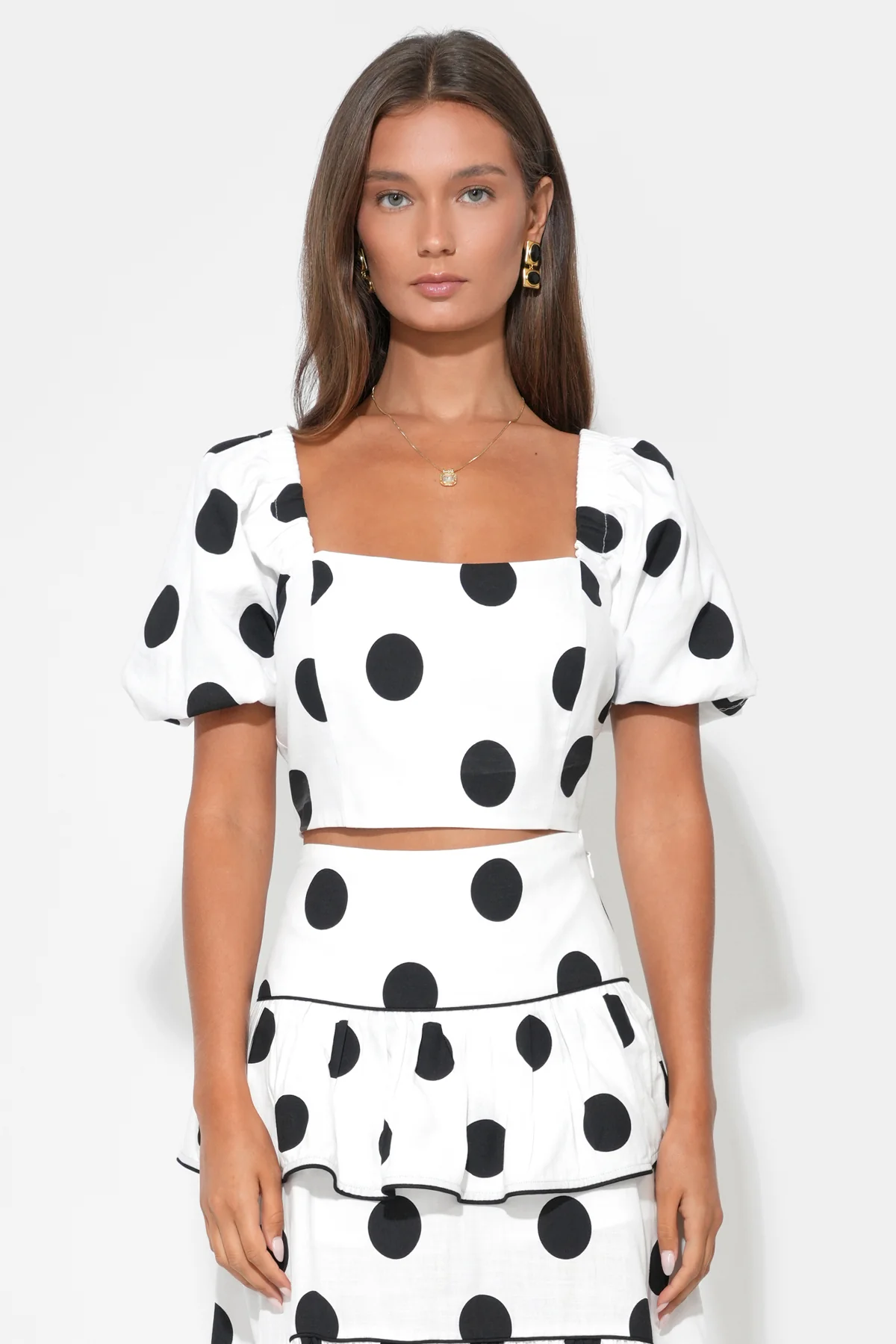 Mona Bubble Sleeve Top with Elastic Back - Image 4