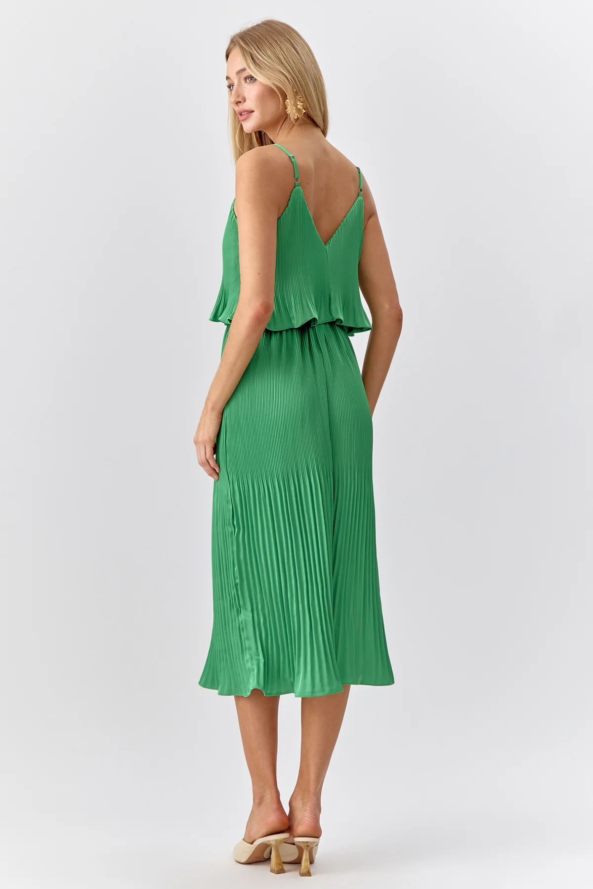 Nayla Overlay Pleated Midi Dress - Image 2