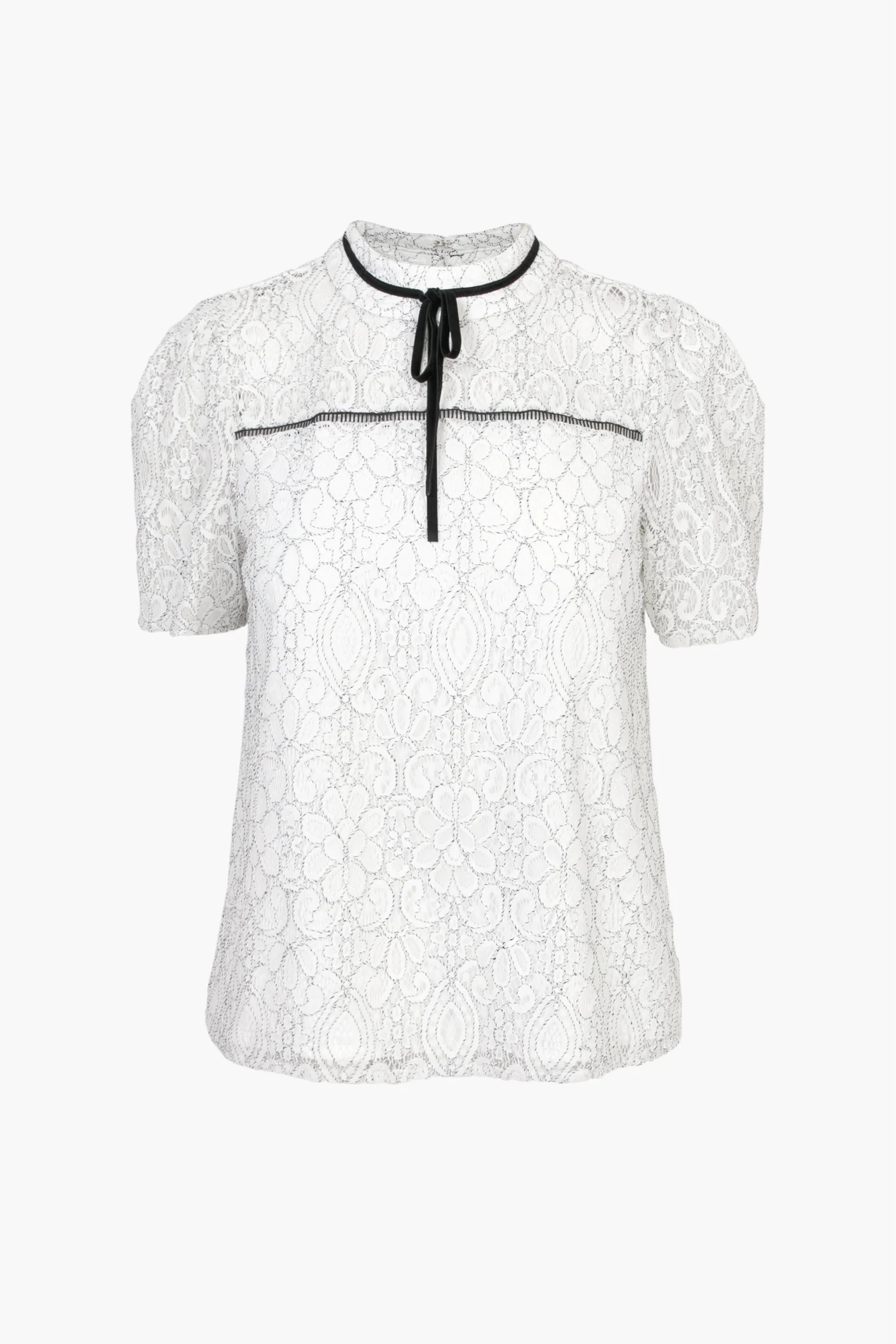 Nelli Puff Sleeve Lace Top - Image 7