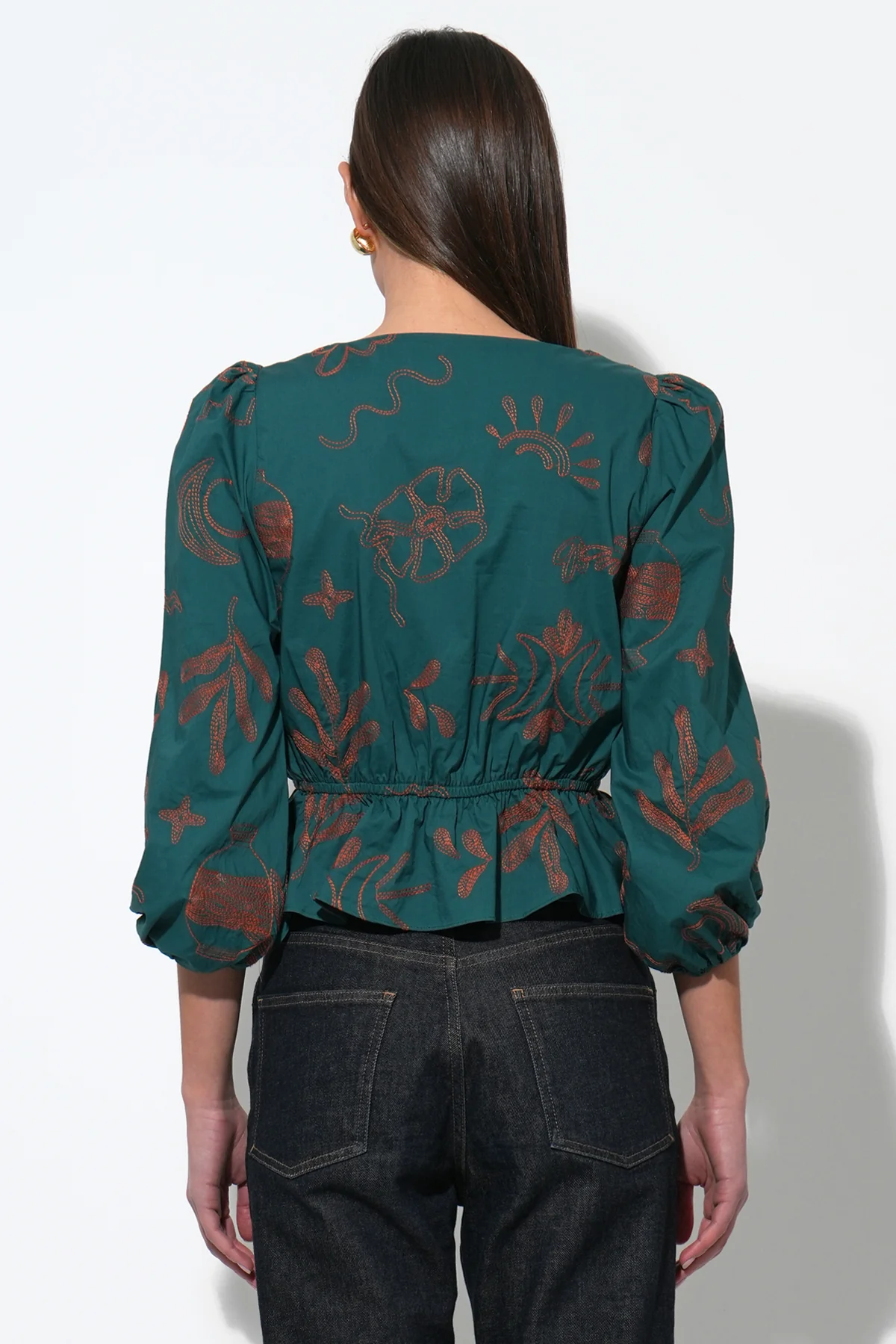 Nessa Smocked Waist Puff Sleeve Blouse - Image 4