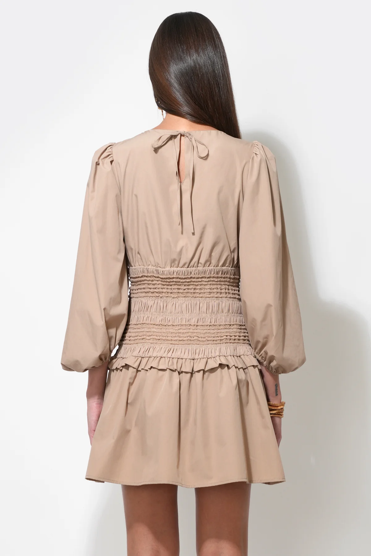 Nola Long Sleeve Smocked Mini Dress - Image 2