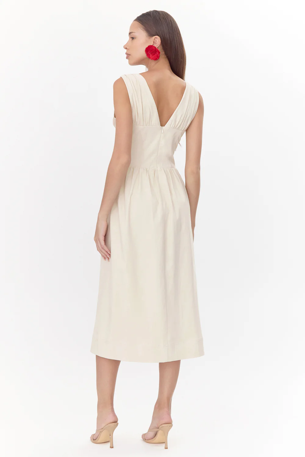 Penelope Faux Corset Midi Dress - Image 4