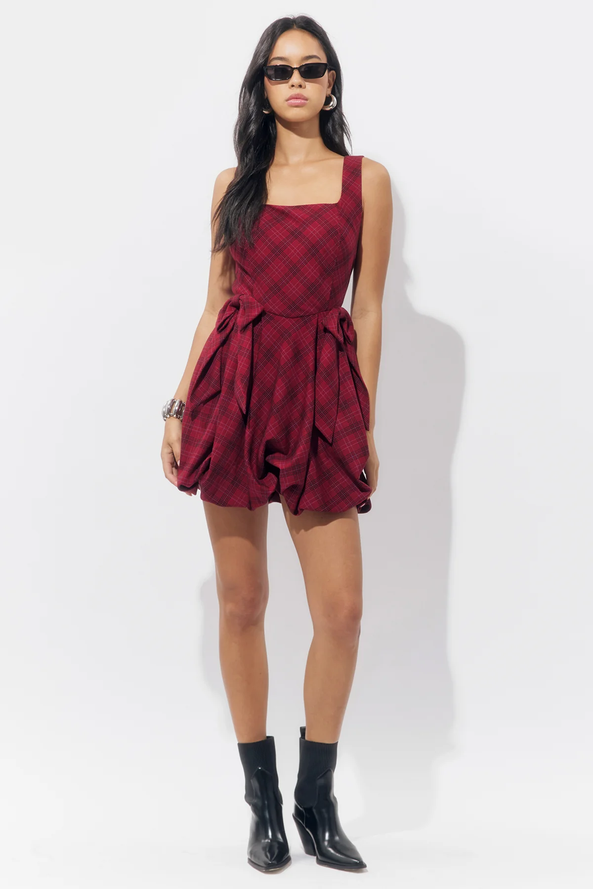 Ranata Plaid Bubble Mini Dress - Image 6