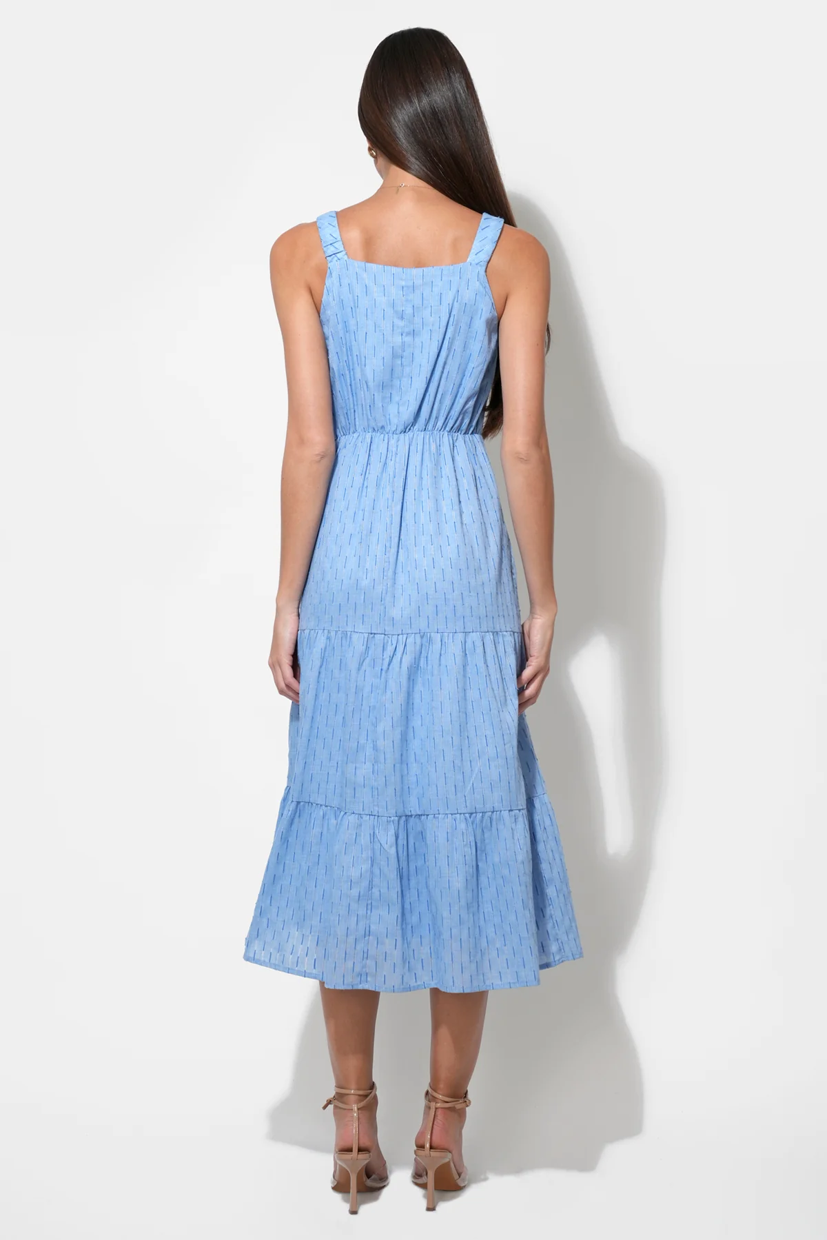 Rosali Textured Cotton Midi Dress - Image 2