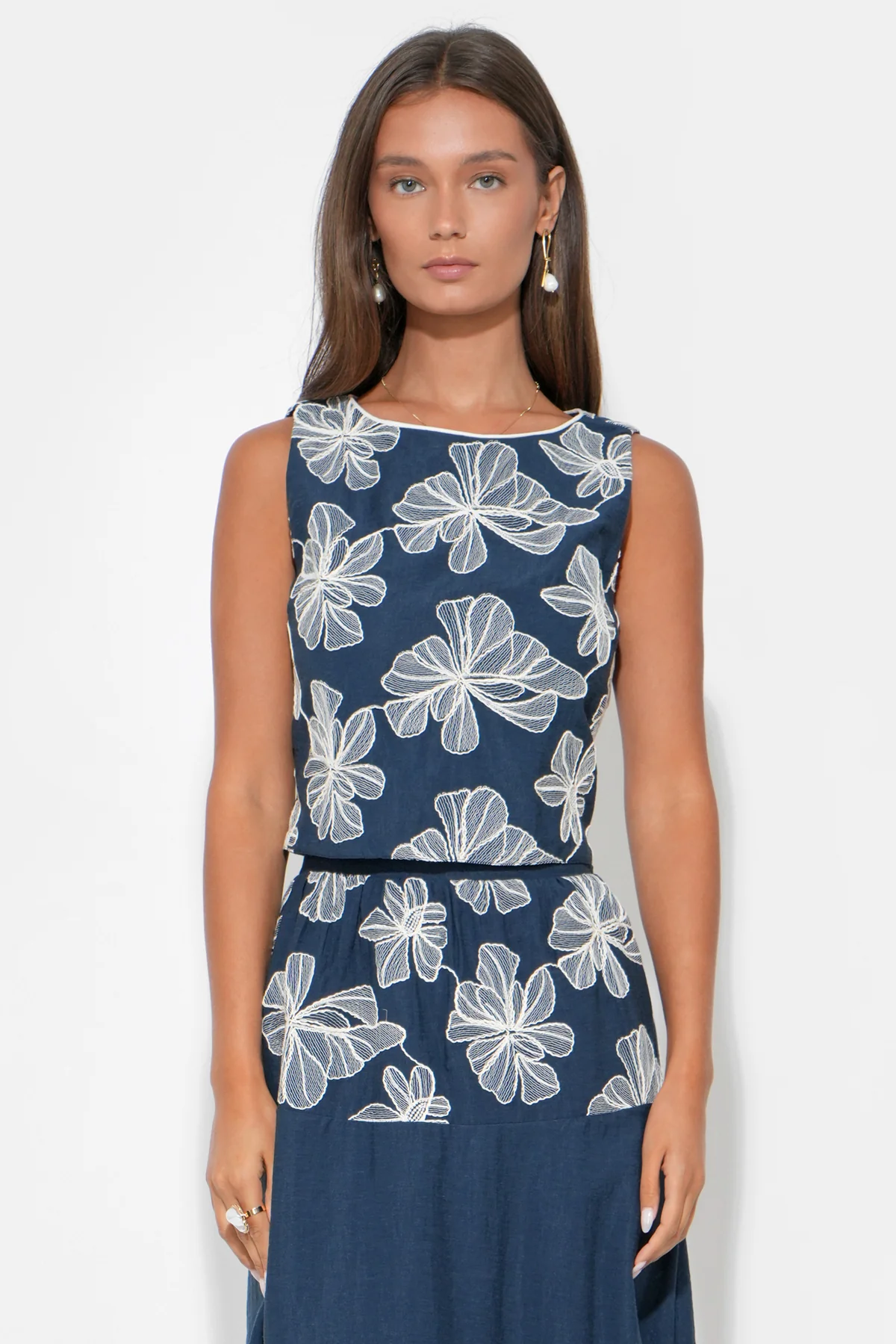 Rosalie Sleeveless Embroidery Top - Image 4