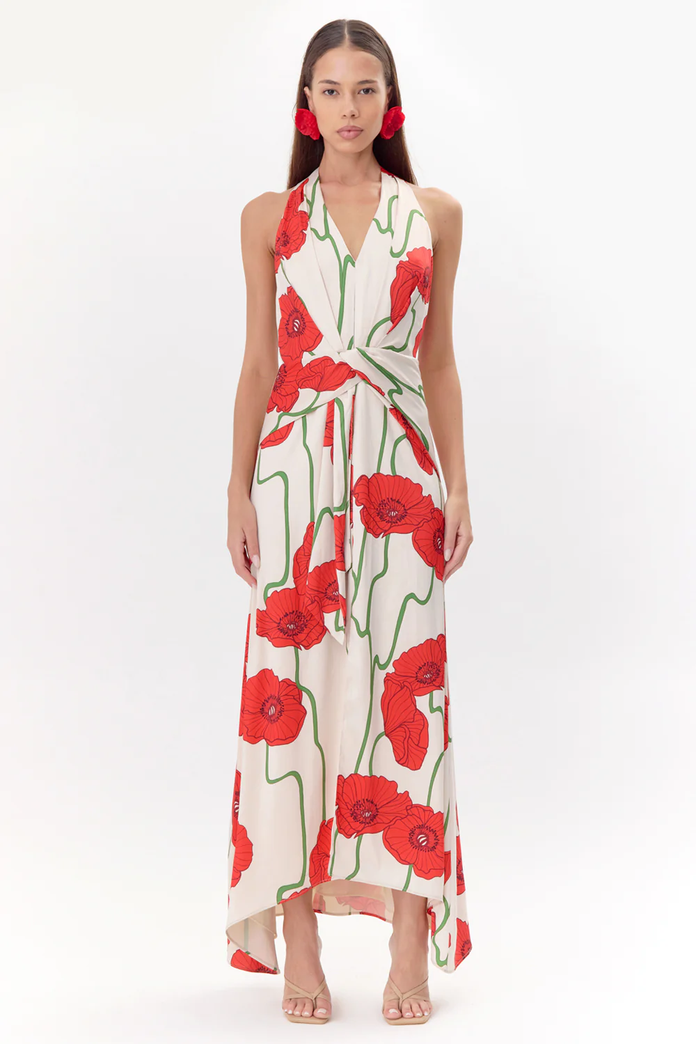 Rosalyn Abstract Rose Print Maxi Dress - Image 3