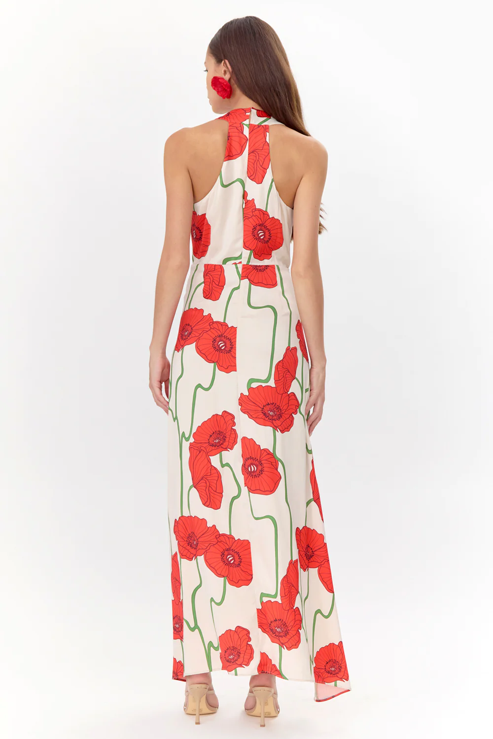 Rosalyn Abstract Rose Print Maxi Dress - Image 4