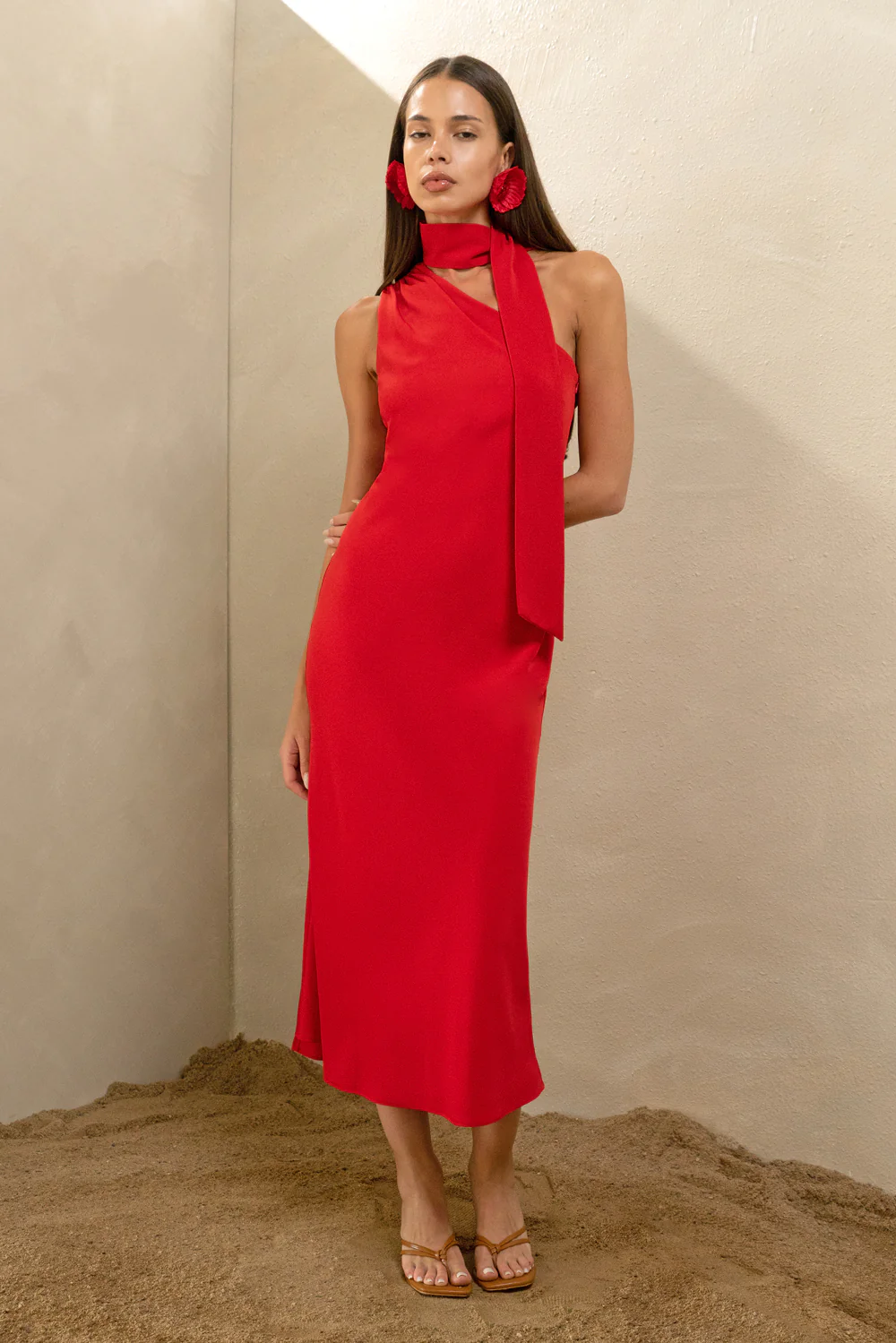 Saffron Halter Midi Dress - Image 6