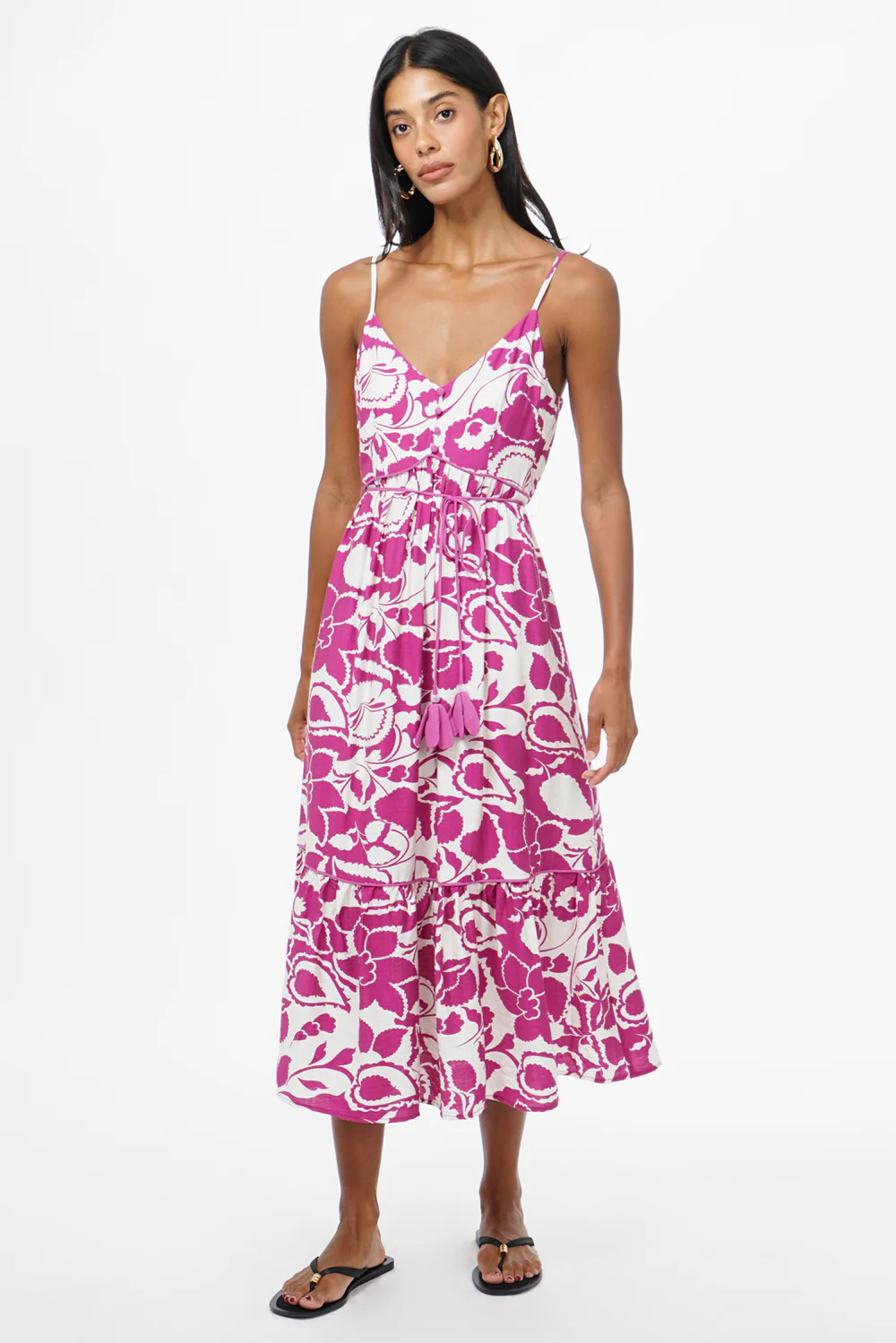 Sana Floral Printed Midi Dress - Image 3