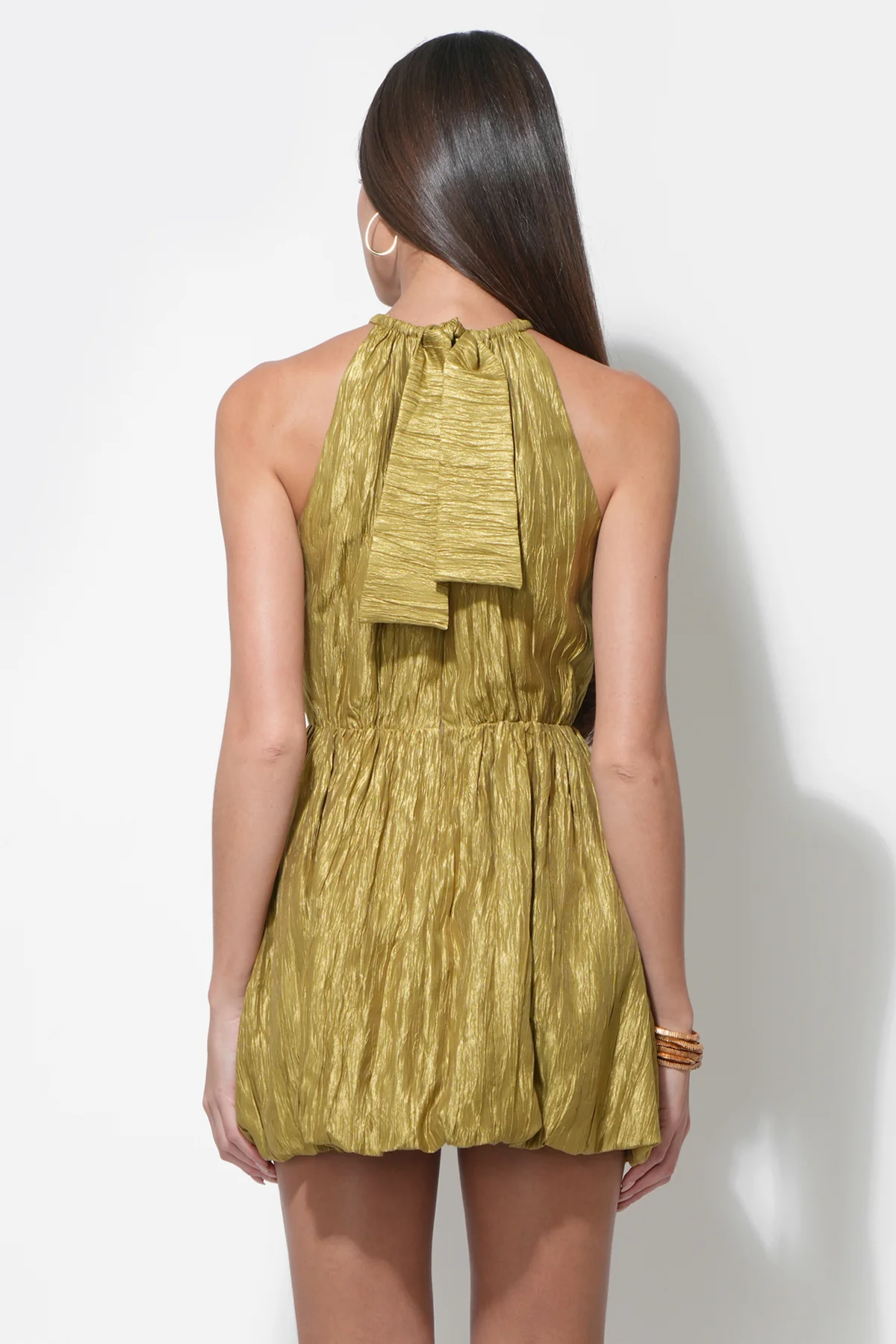 Shelley Bubble Satin Mini Dress - Image 2
