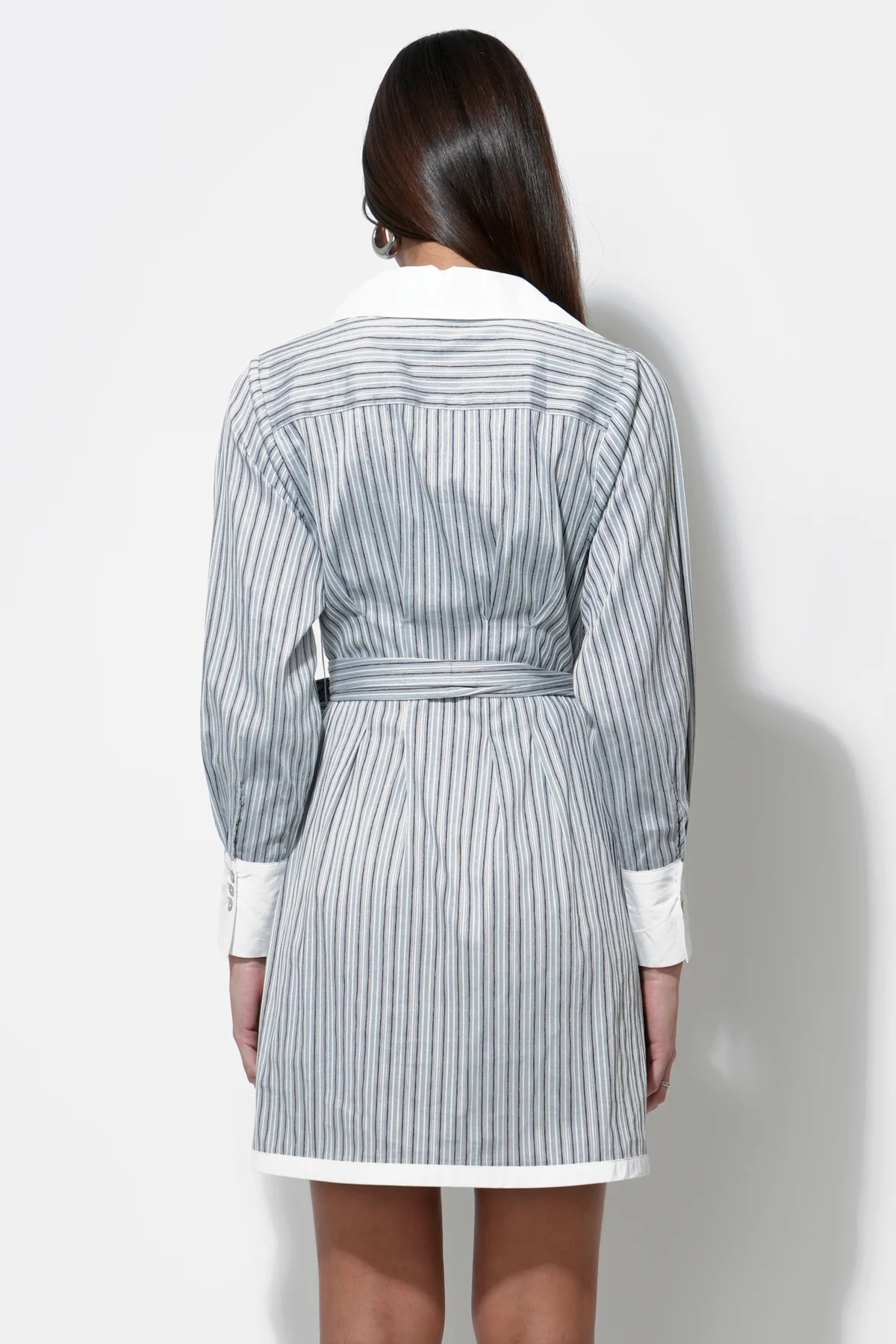 Sola Stripe Mini Button Up Shirt Dress - Image 3