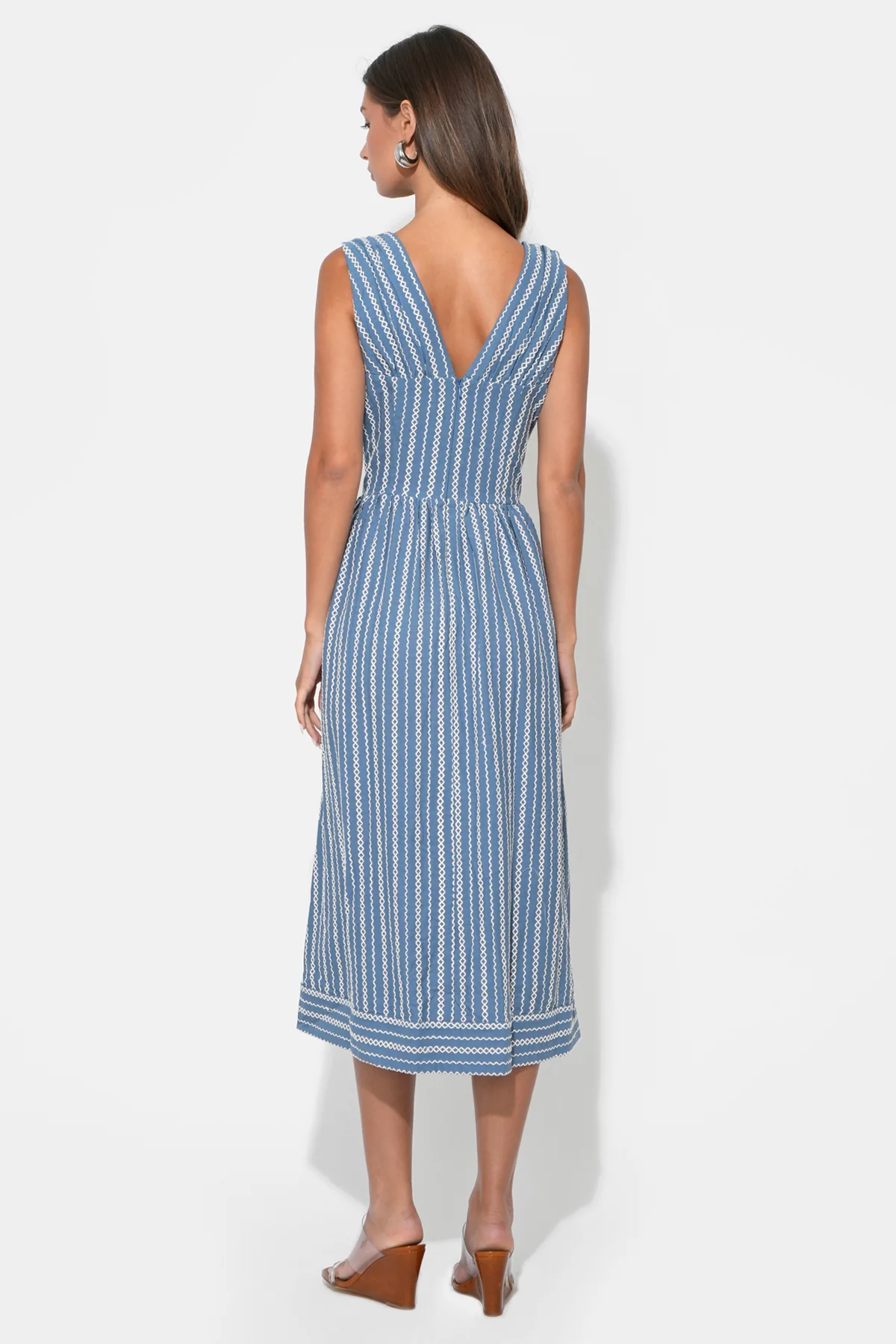 Sophia Corset Embroidery Midi Dress - Image 2