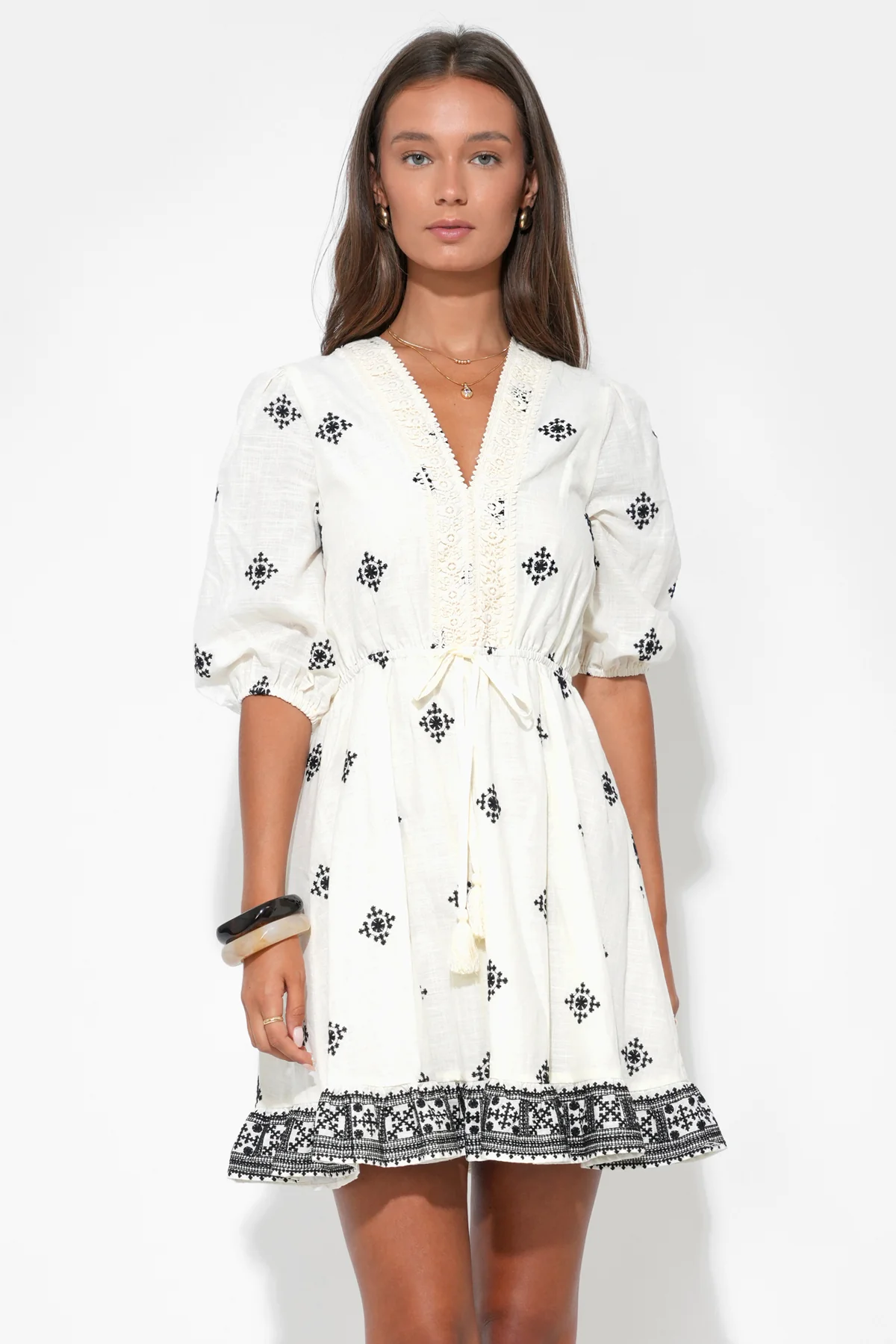 Soraya Embroidery Mini Dress