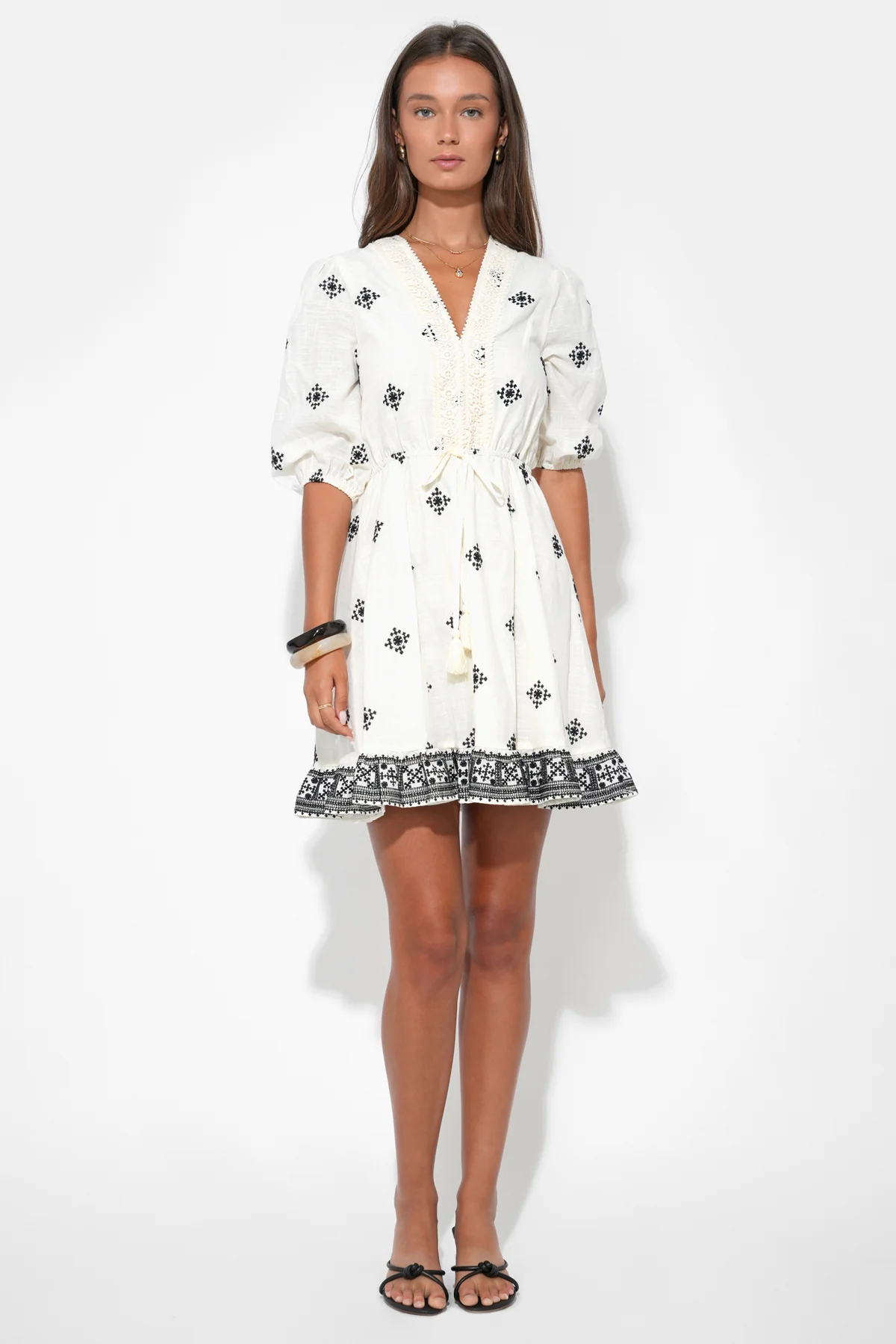 Soraya Embroidery Mini Dress - Image 5