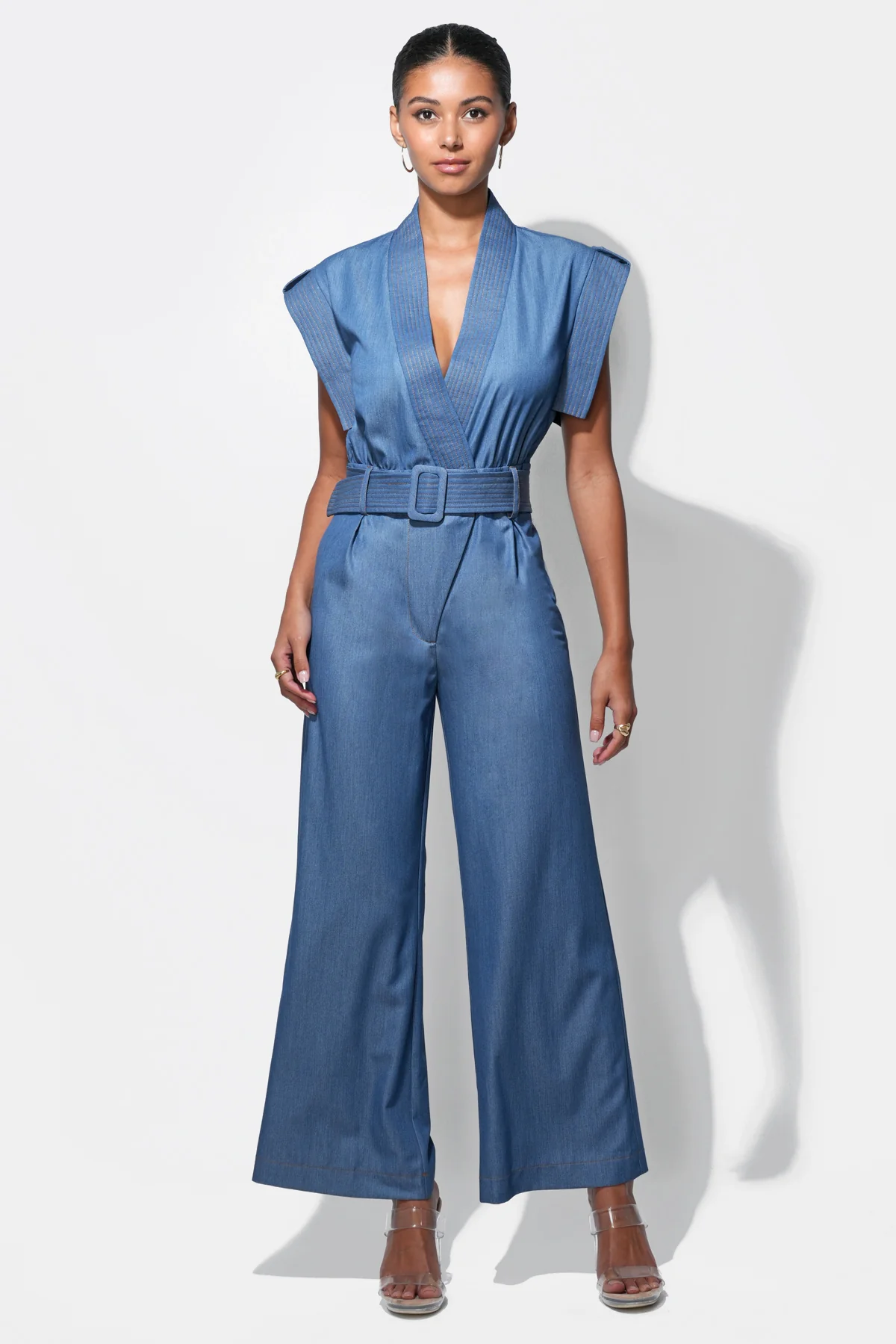 Talia Contrast Stitch Jumpsuit - Image 4