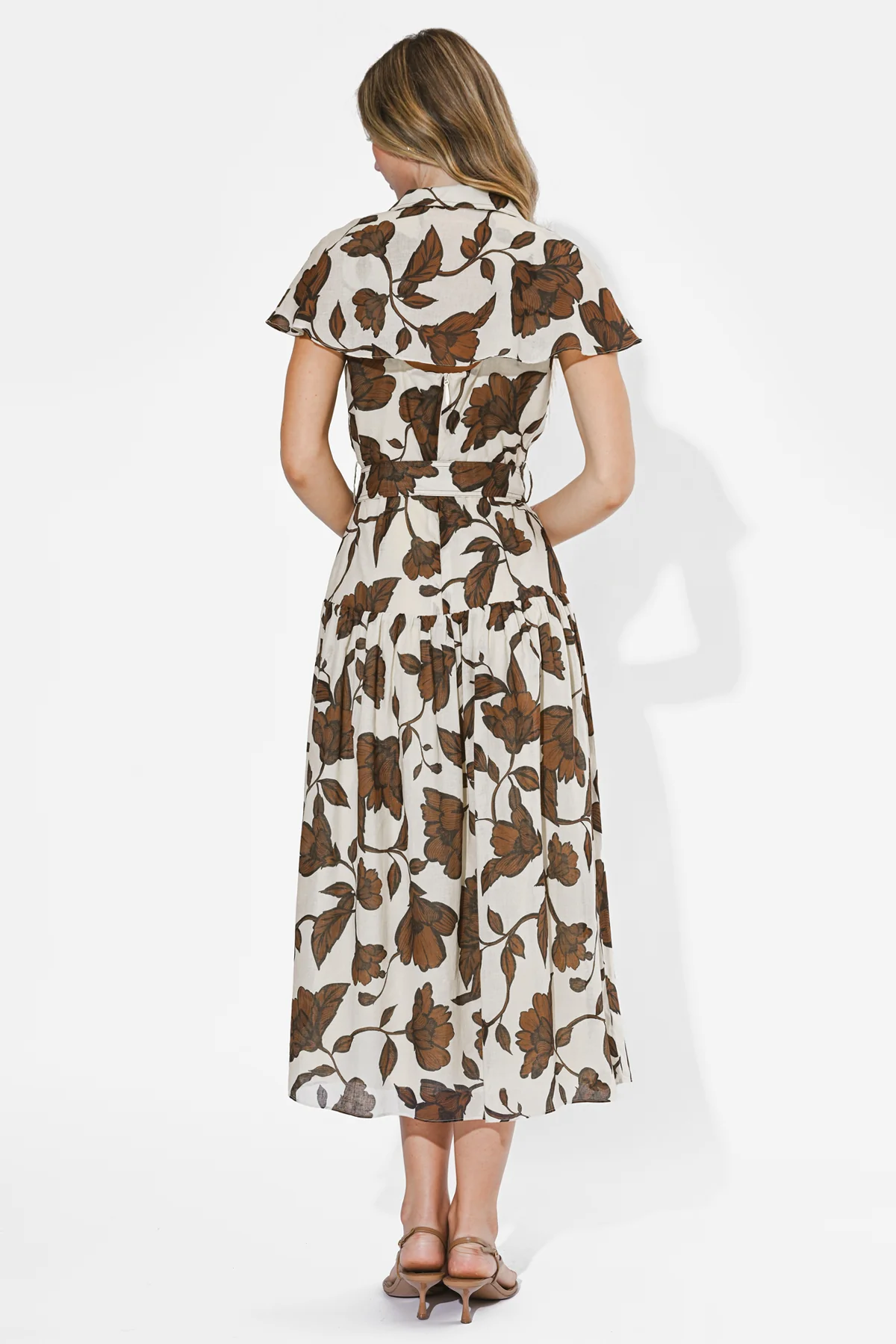 Taylor Flowy Wrap Midi Dress - Image 2
