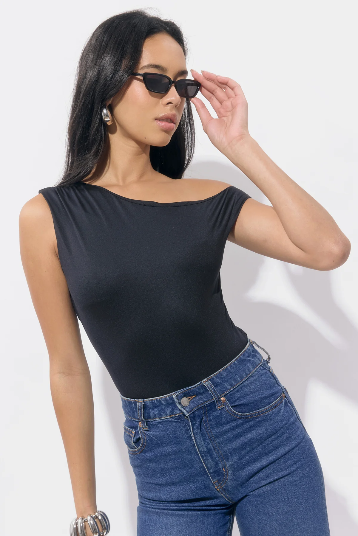 Tommie Asymmetrical Knit Bodysuit - Image 5