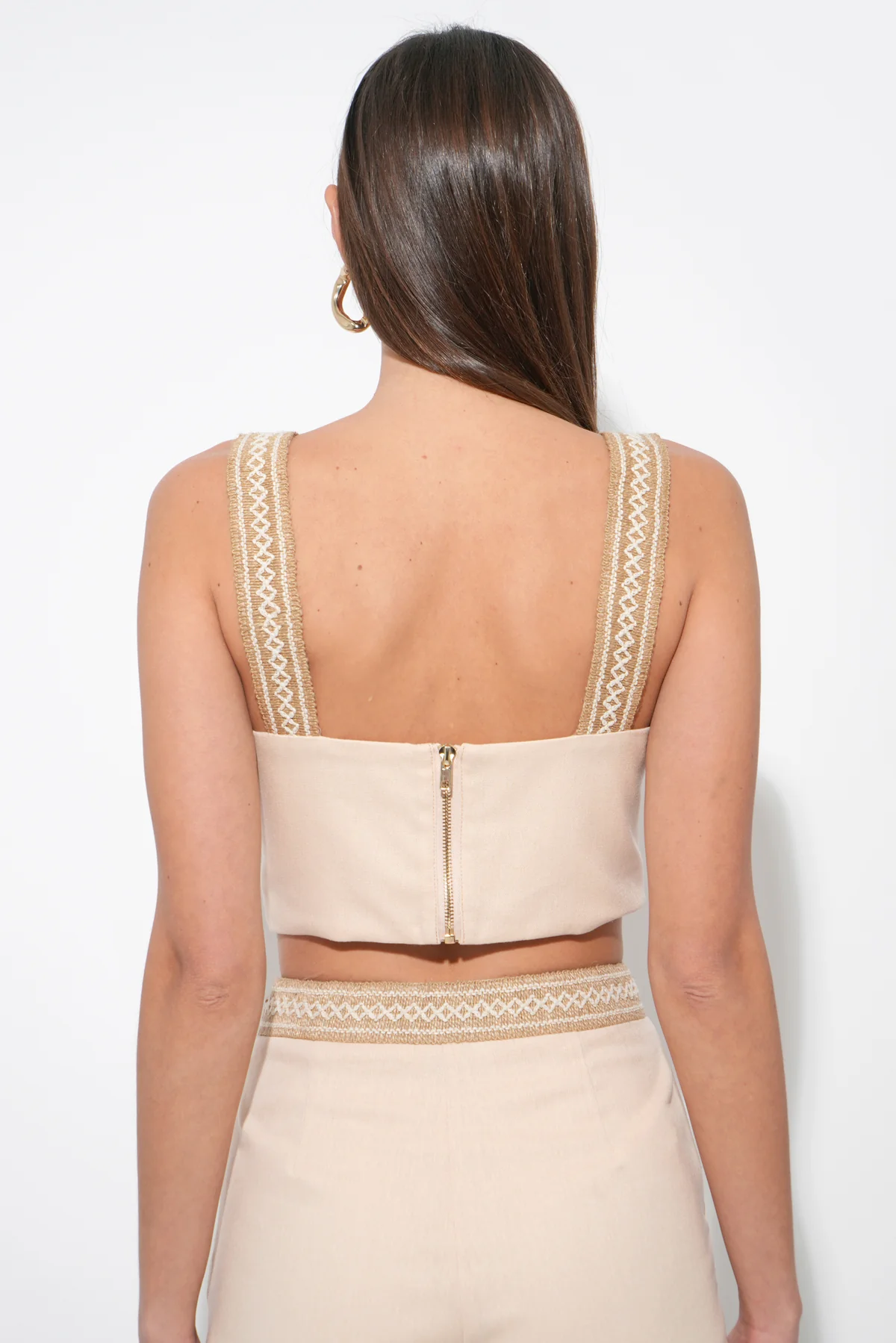 Traci Embroidered Cropped Top - Image 3