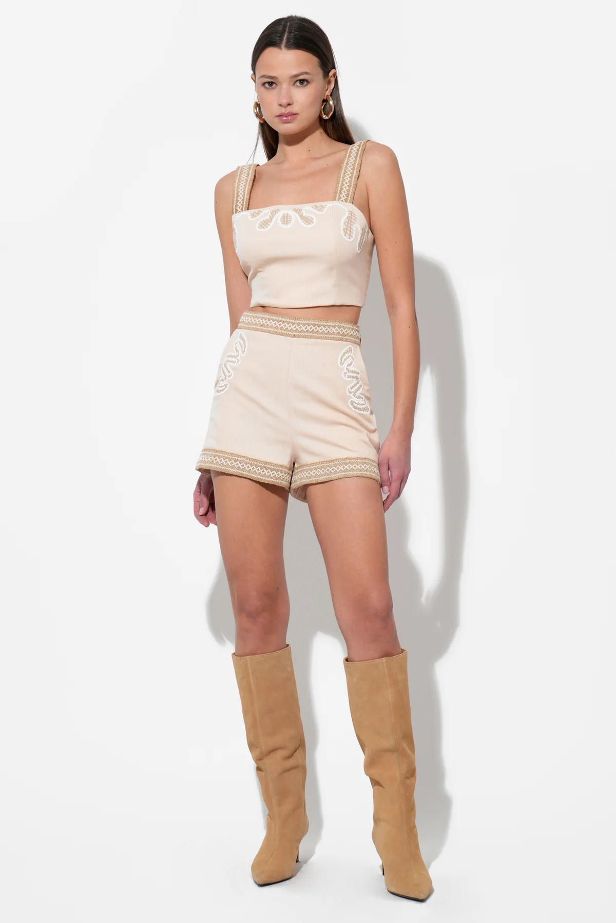 Traci Embroidered Cropped Top - Image 4