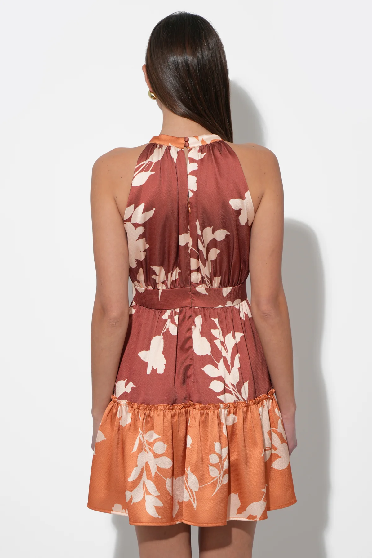 Traci Two Toned Mini Halter Dress - Image 3