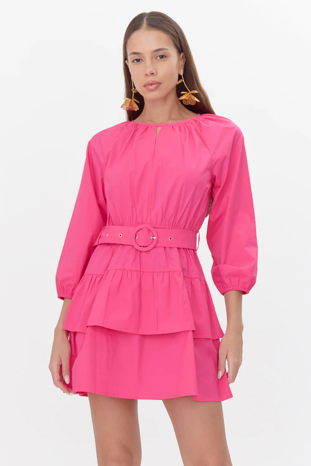 Trina Poplin Belted Mini Dress
