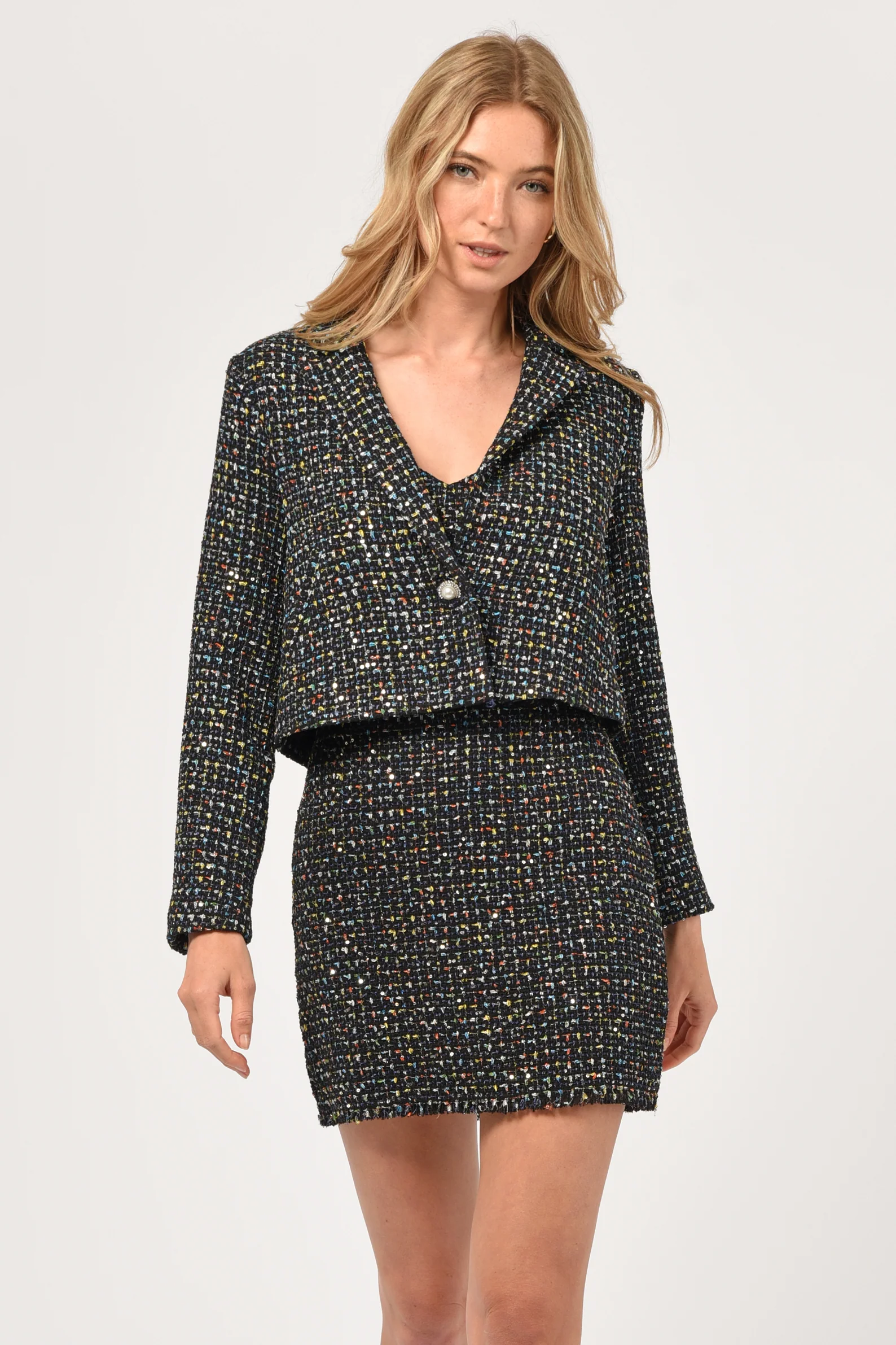 Vicky Tweed Mini Skirt - Image 5