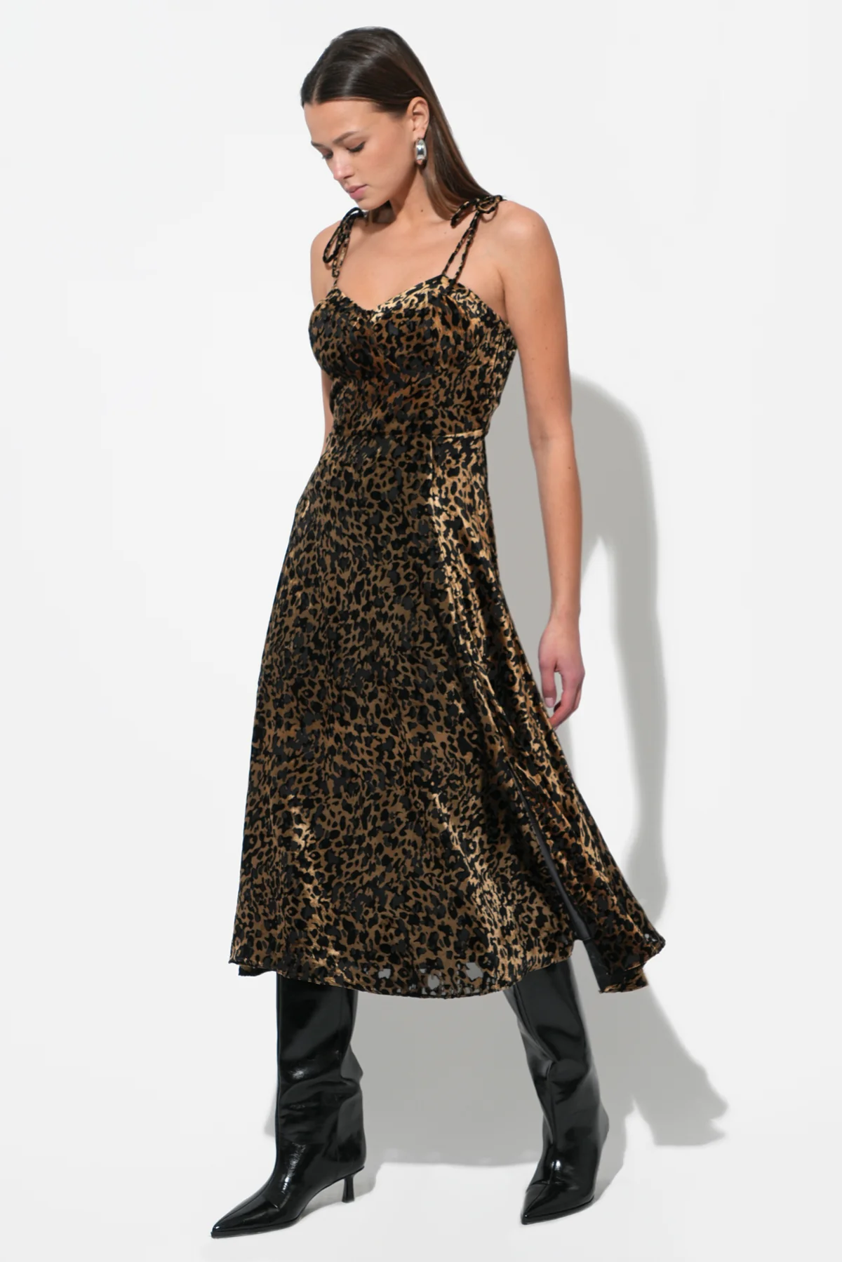 Weslena Bustier Burnout Midi Dress - Image 3