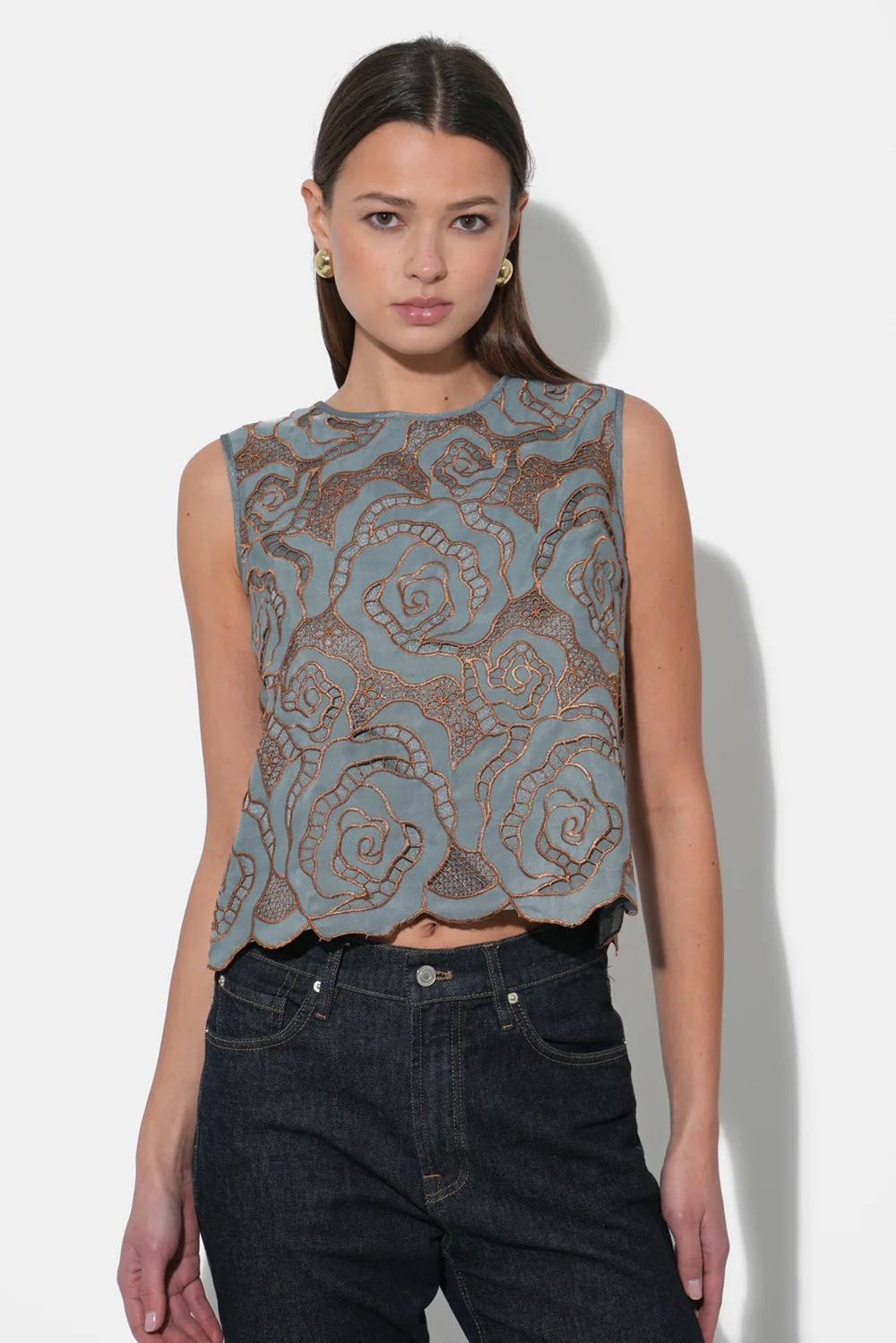 Winnie Sleeveless Lace Blouse