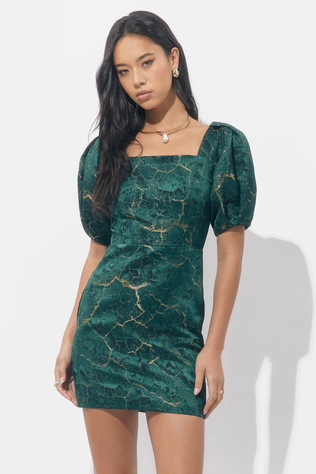 Zea Burnout Puff Sleeve Mini Dress - Image 3