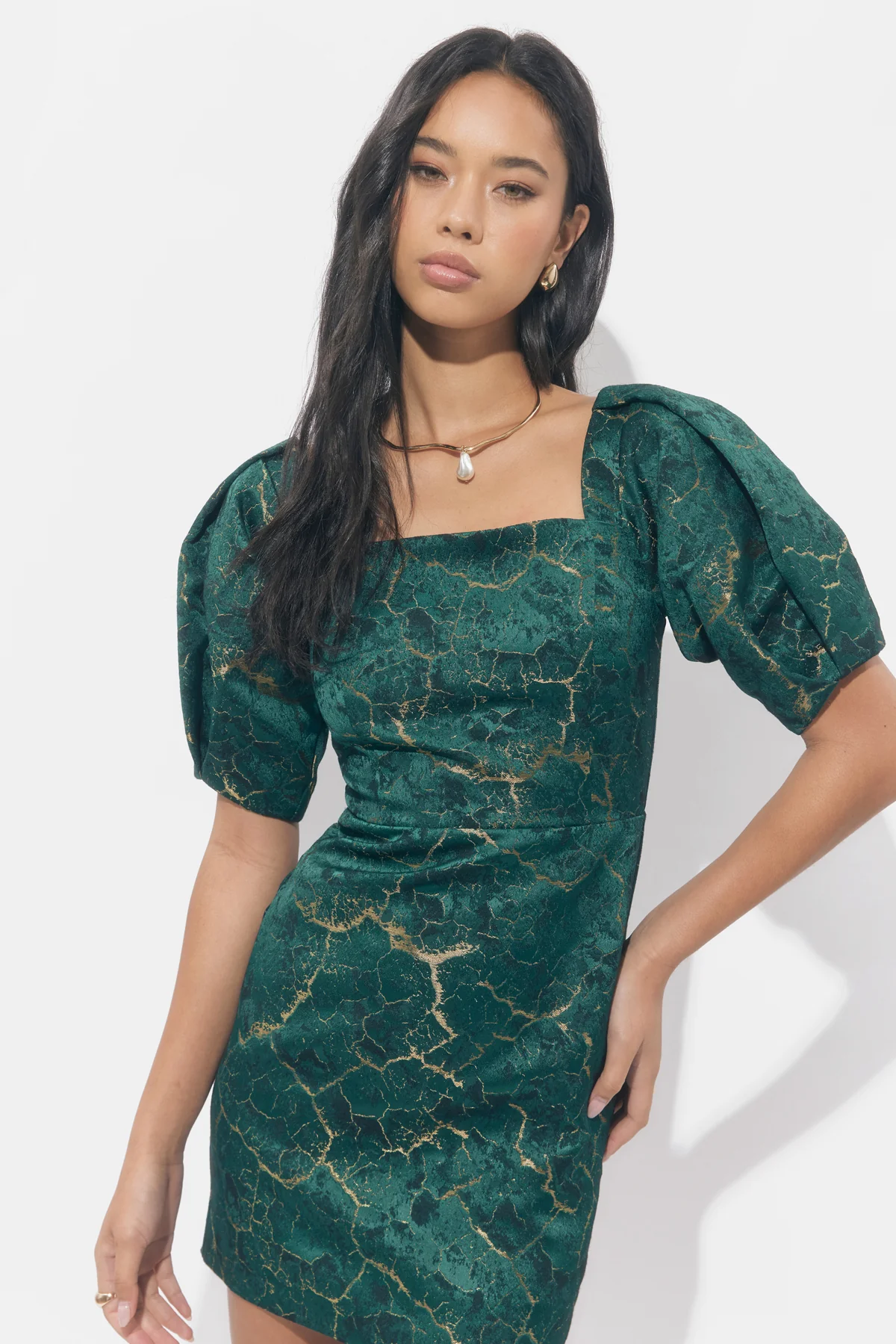 Zea Burnout Puff Sleeve Mini Dress - Image 4