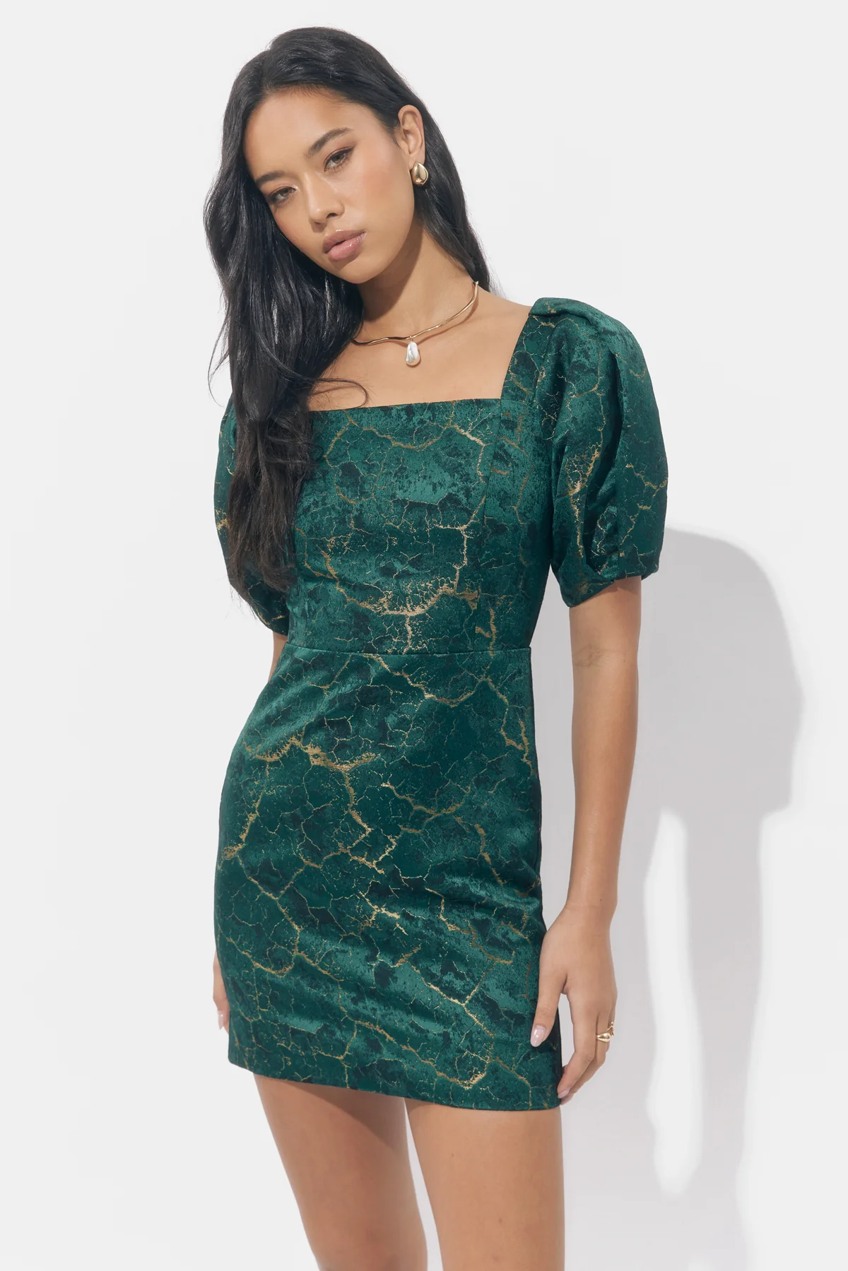 Zea Burnout Puff Sleeve Mini Dress - Image 5